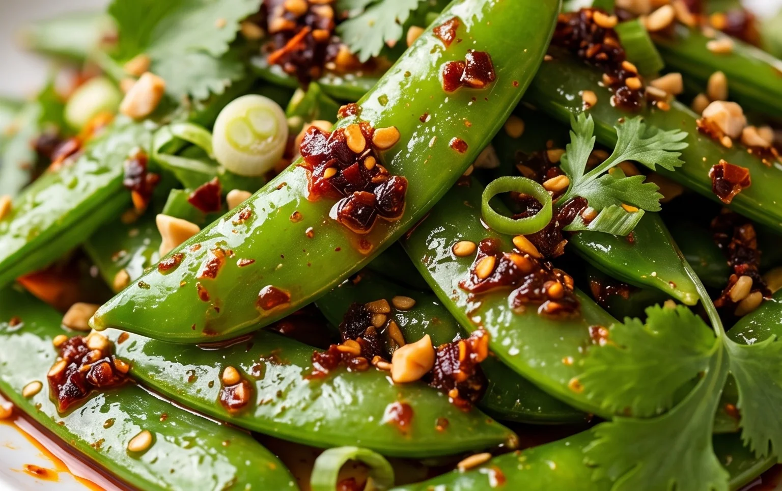 Chili Crisp Snap Pea Salad