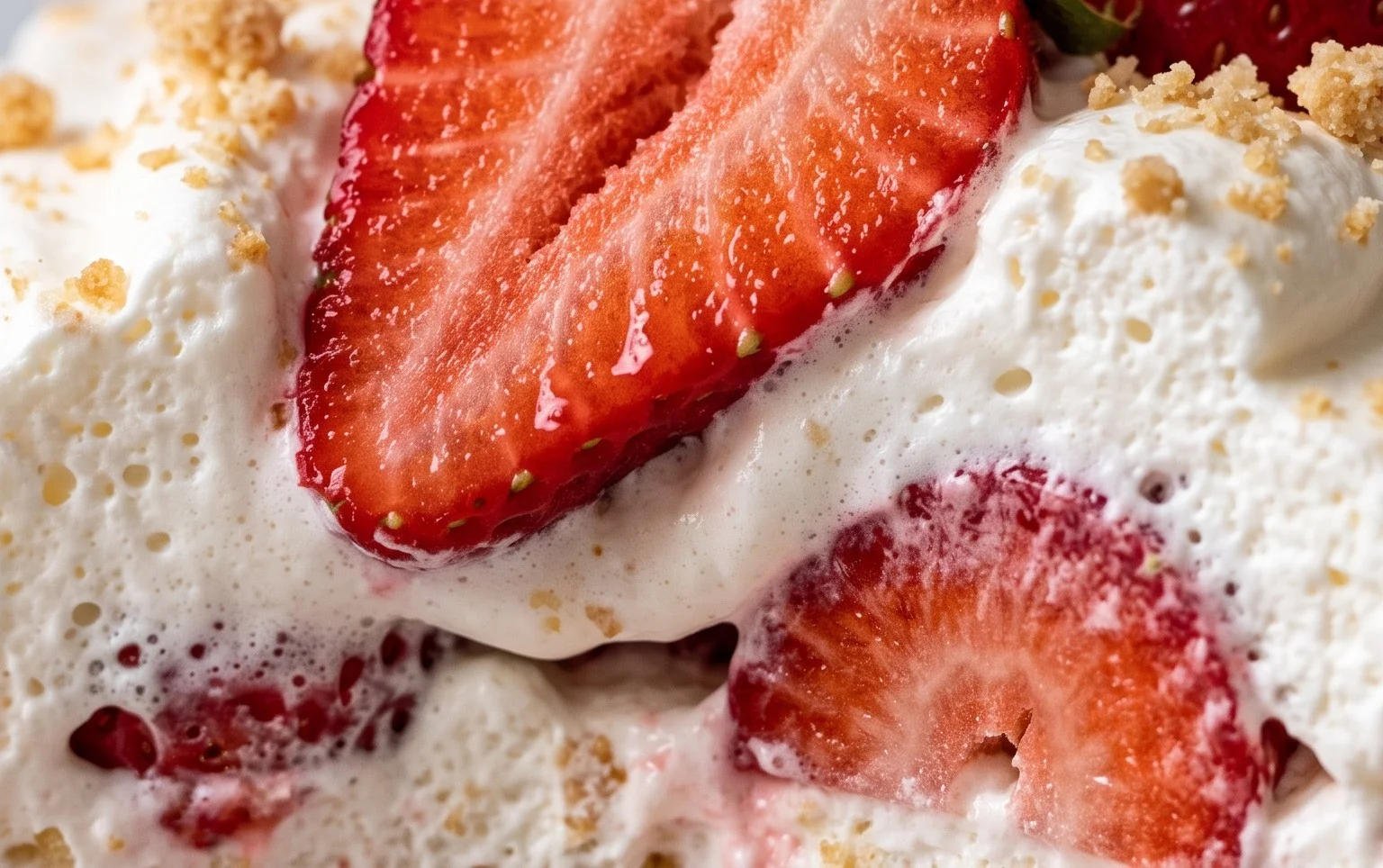 3 Ingredient No Bake Strawberry Cloud Cake