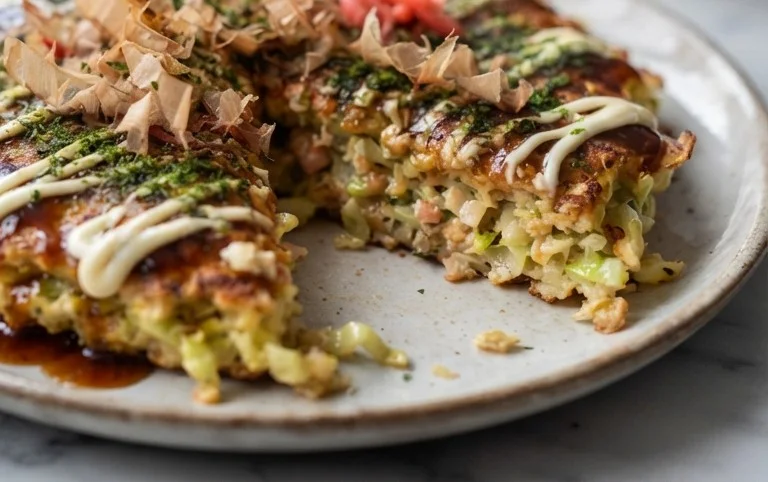 Okonomiyaki - Japanese Savoury Pancakes