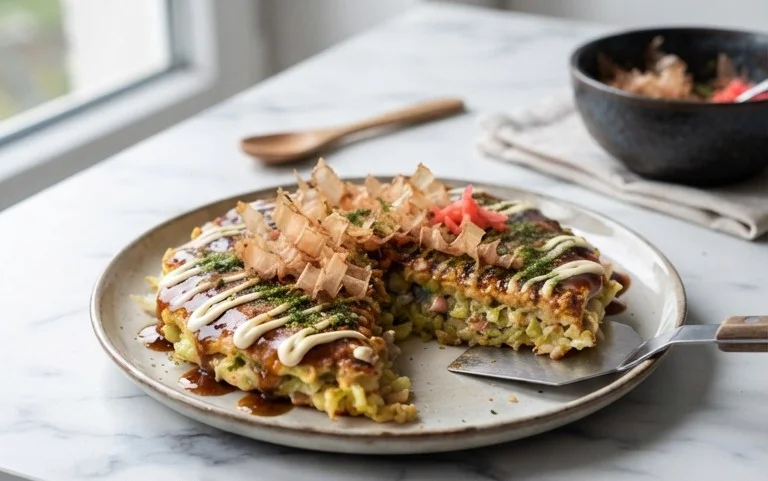 Okonomiyaki - Japanese Savoury Pancakes