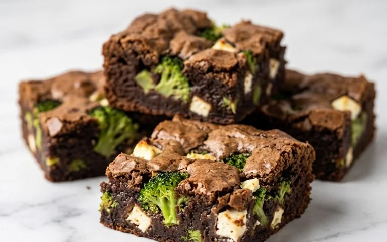 Broccoli and Feta Brownies