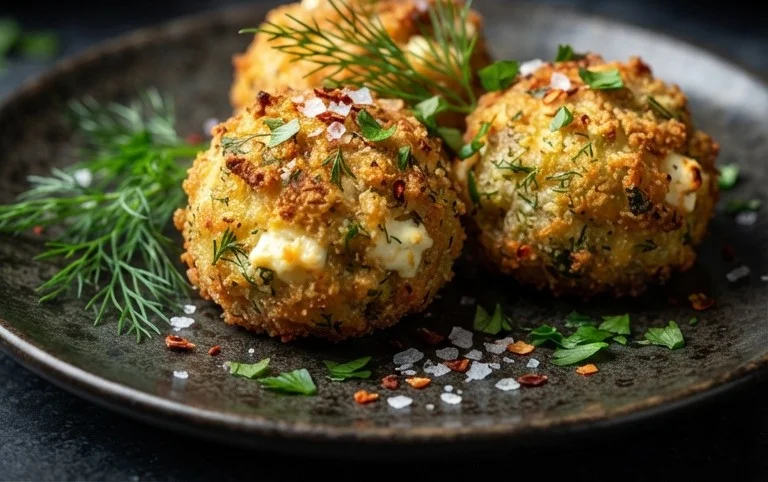 Knusprige Zucchini-Feta-Bällchen aus dem Ofen genießen!