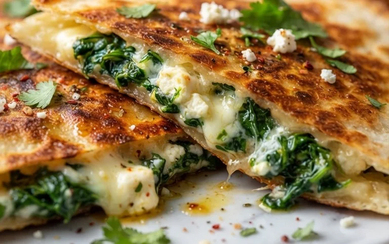 Spinach and Feta Quesadillas