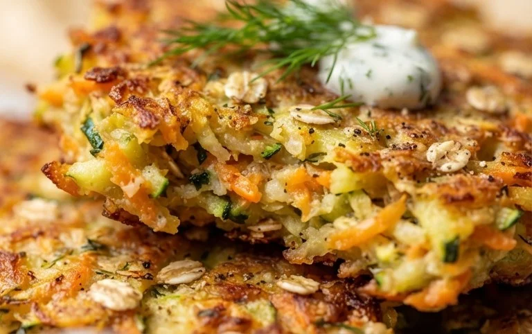 Zucchinipuffer mit Haferflocken und Möhren