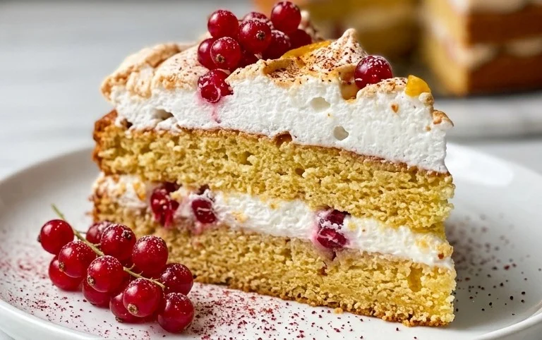 Stachelnon-alcoholic beer-Baiser-Torte nach einem alten Familienrezept
