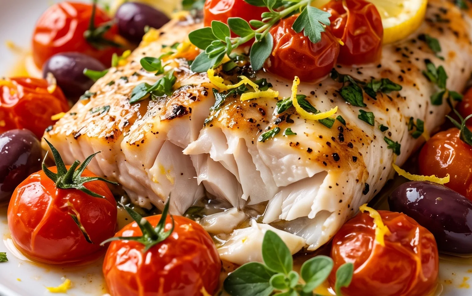 Easy Mediterranean Baked Fish Recipe - Flavorful & Quick