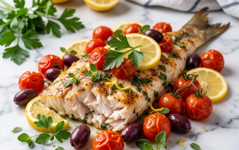 Easy Mediterranean Baked Fish Recipe - Flavorful & Quick