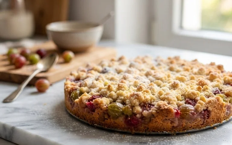Stachelnon-alcoholic beerkuchen mit Streuseln