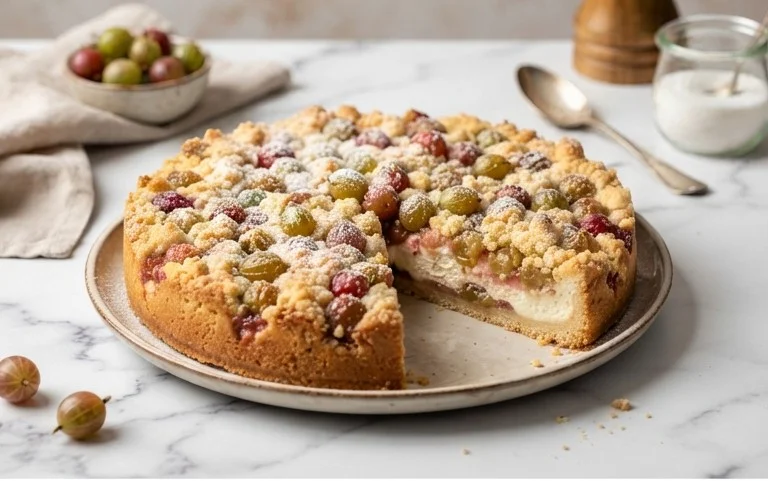 Stachelnon-alcoholic beerkuchen mit Quark und Schmand