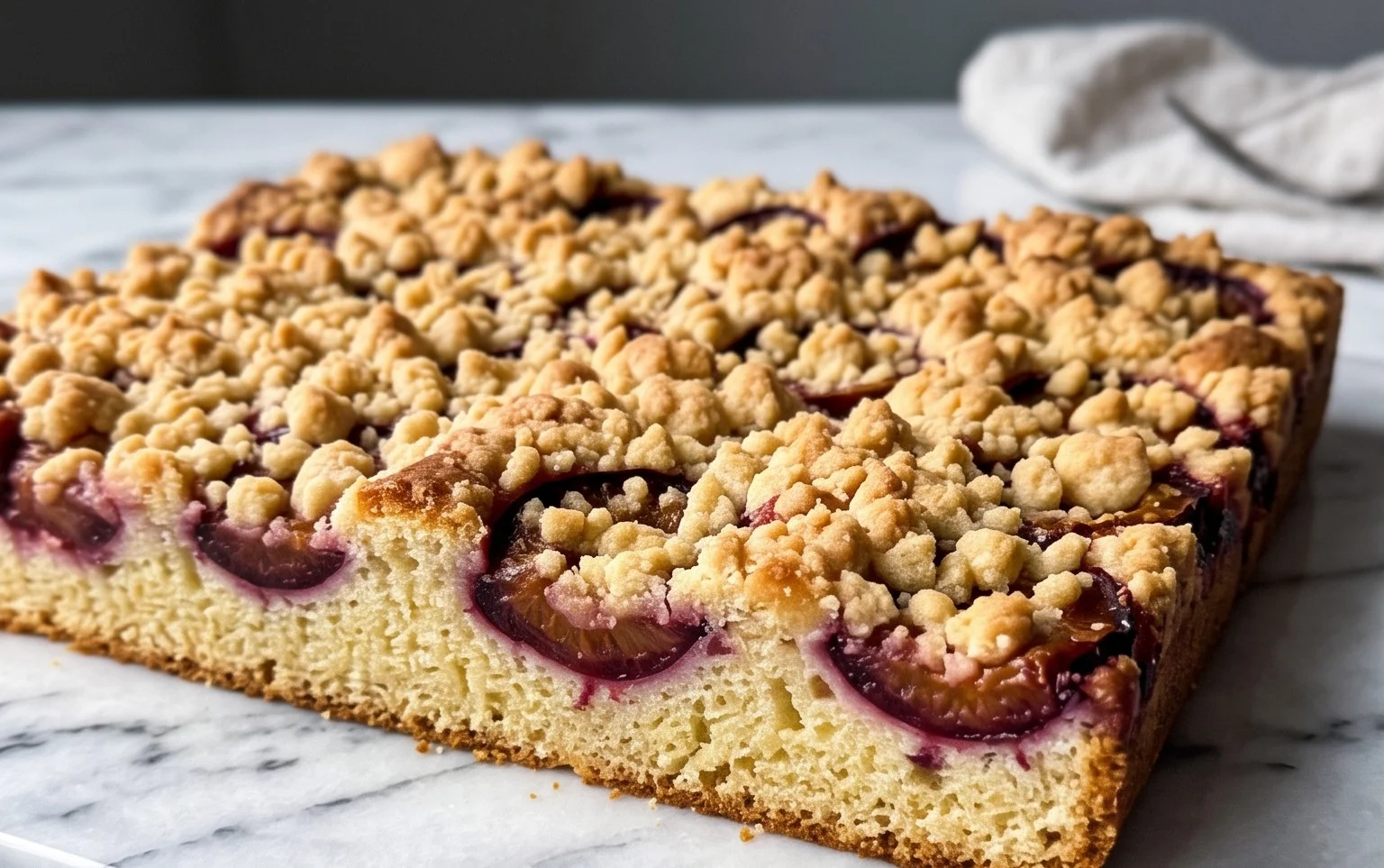 Saftiger Pflaumenkuchen vom Blech mit Streuseln von floweroma4