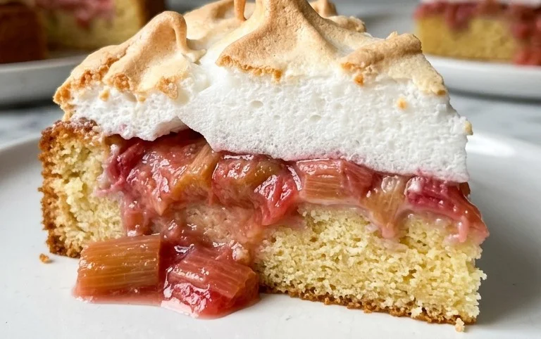 Rhabarber-Baiserkuchen
