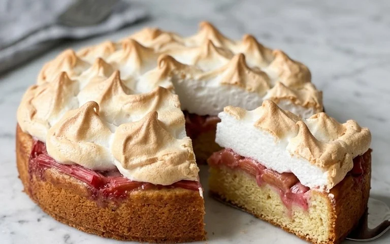 Rhabarber-Baiserkuchen