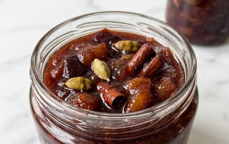 Spiced Plum Jam With Cardamom and Cinnamon