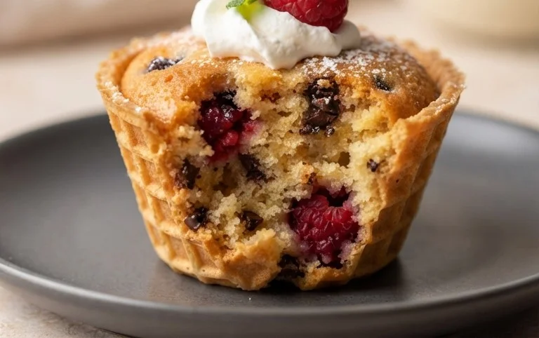 Kuchen im Waffelbecher