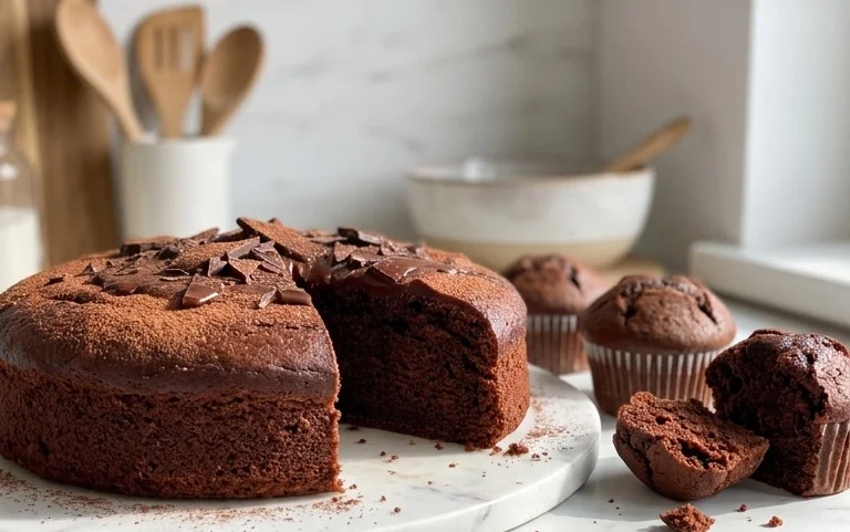 Schokoladenkuchen oder SchokoladenmuffinsBearbeiten